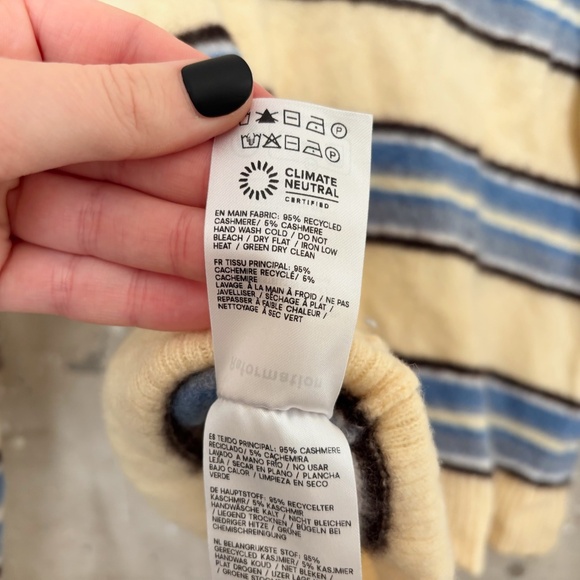 Reformation Stripe Cashmere & Wool Sweater in Multi - Picture 5 of 6